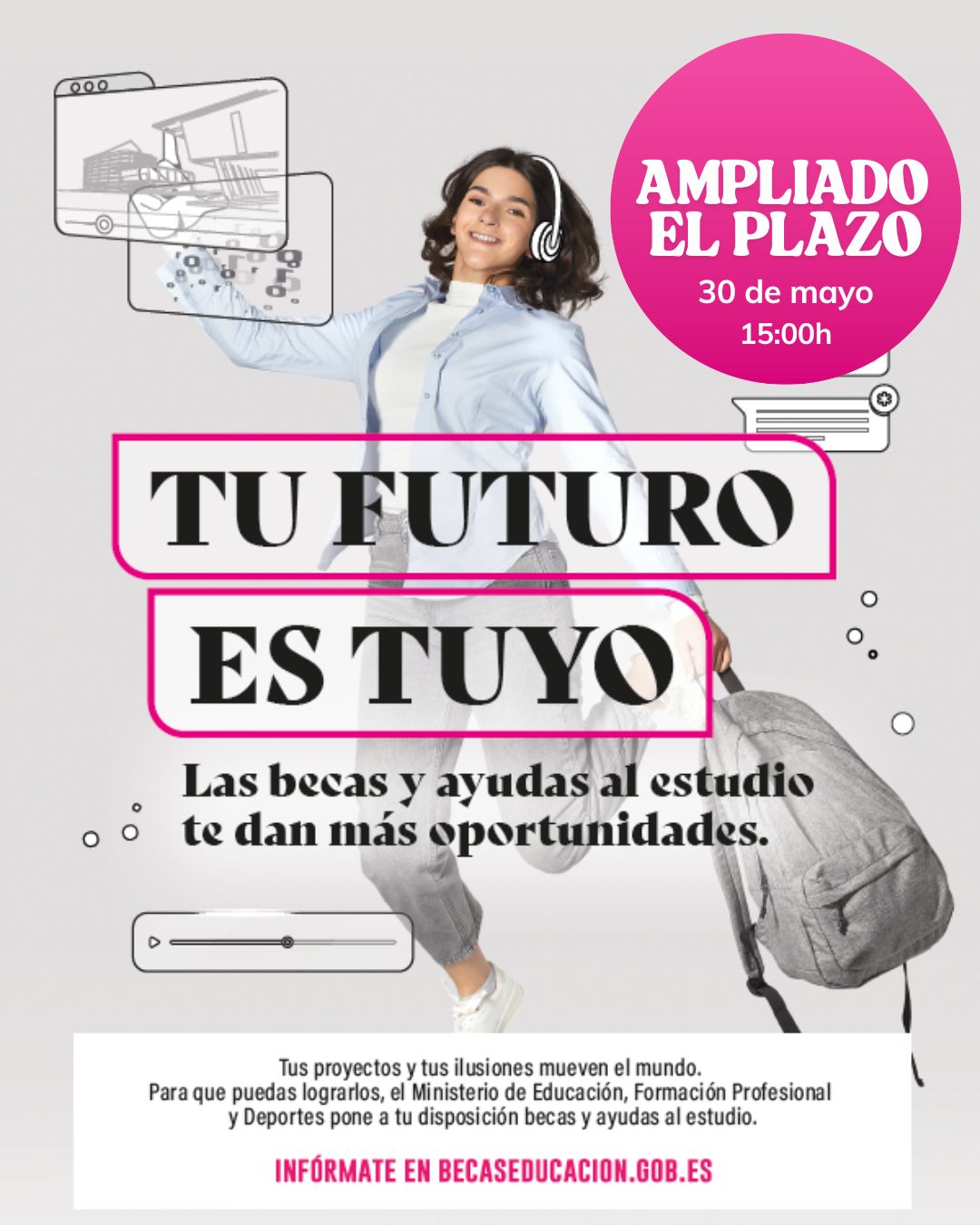 Ampliado el plazo de presentación de solicitudes para las becas de estudios postobligatorios en el curso 2025/2026.