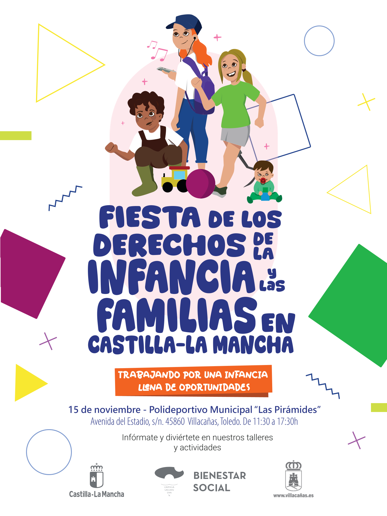 Castilla-La Mancha celebra en Villacañas la Fiesta de los Derechos de la Infancia y las Familias
