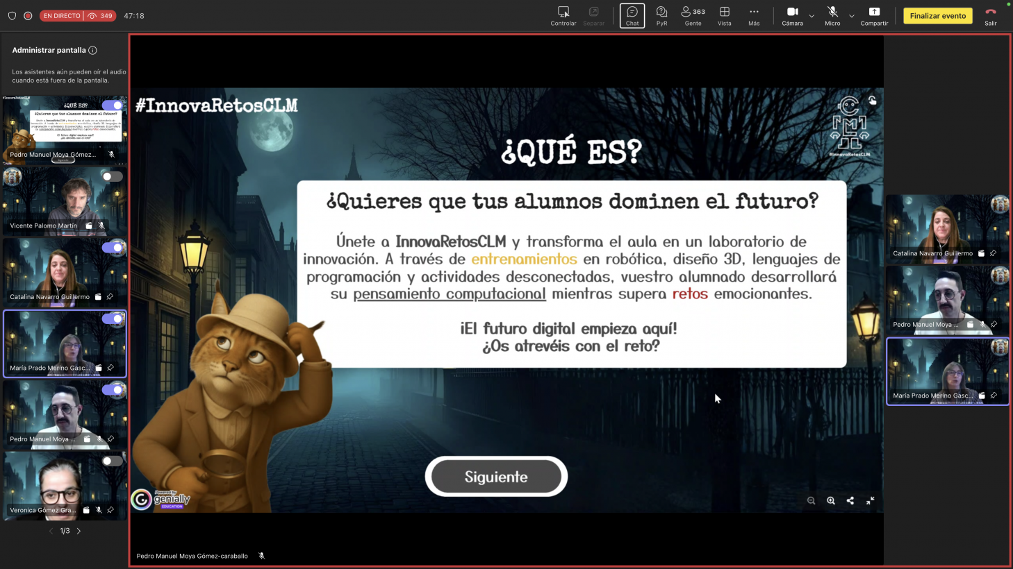 Más de 350 docentes de Castilla-La Mancha asistieron a la presentación de ‘InnovaRetosCLM’, celebrada el pasado martes 20 de enero