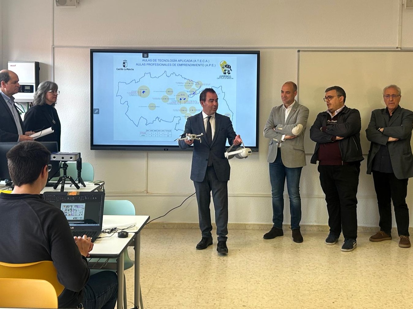 Acto de inauguración Aula ATECA. Representantes institucionales.