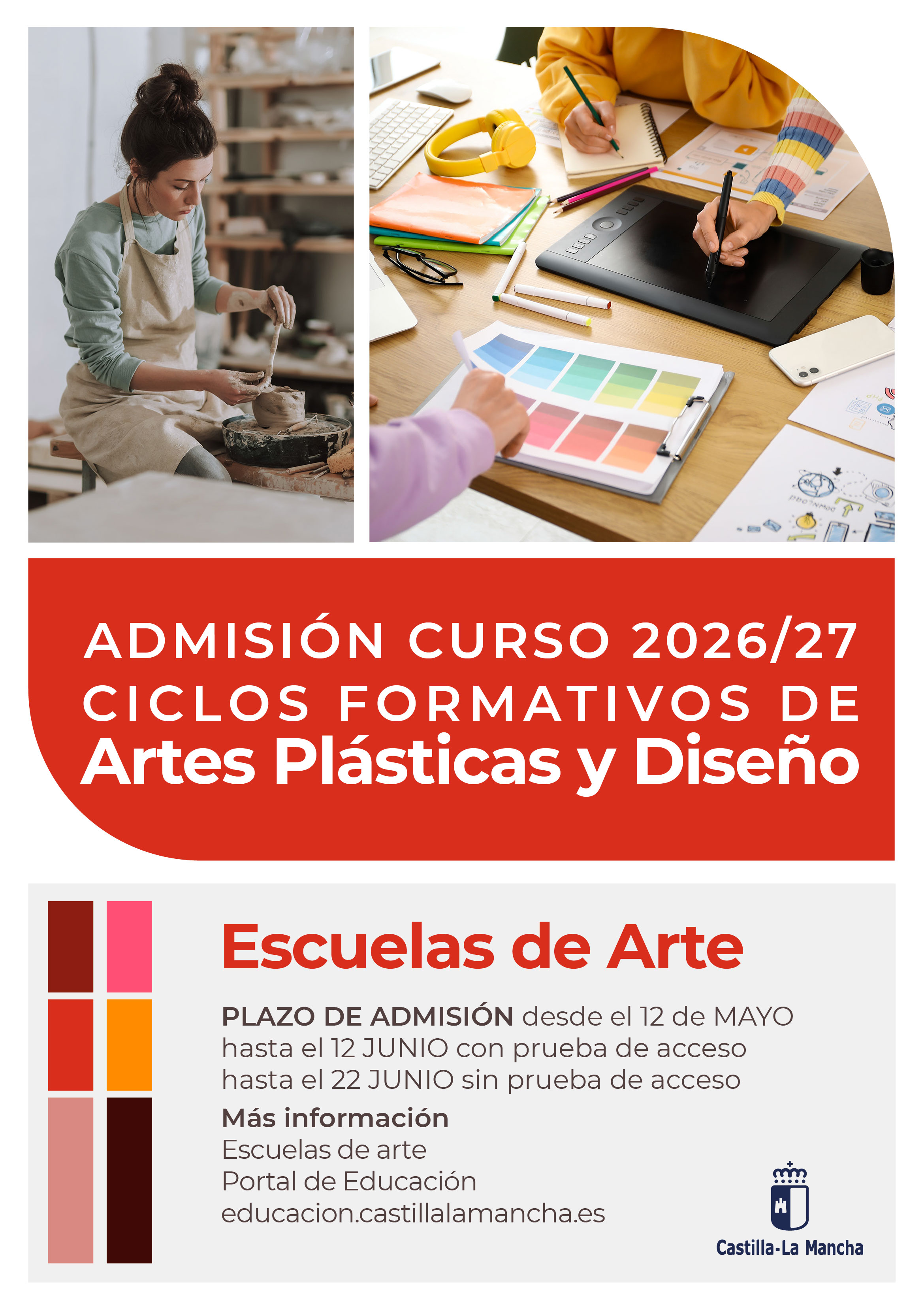 Admisión Artes Plásticas y Diseño 2026/2027