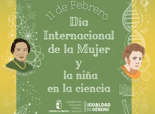Cartel 2024 Día de la Mujer y la niña en la ciencia CLM