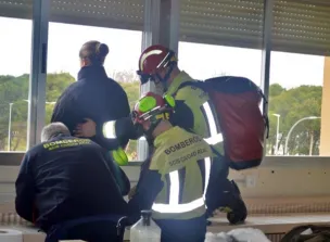 Simulacro formativo junto a los servicios de emergencia