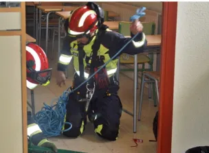 Simulacro formativo junto a los servicios de emergencia