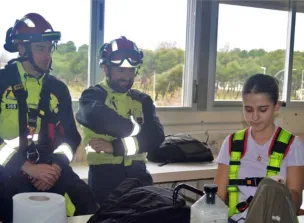 Simulacro formativo junto a los servicios de emergencia