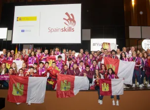 Foto de grupo de alumnado en SpainSkills