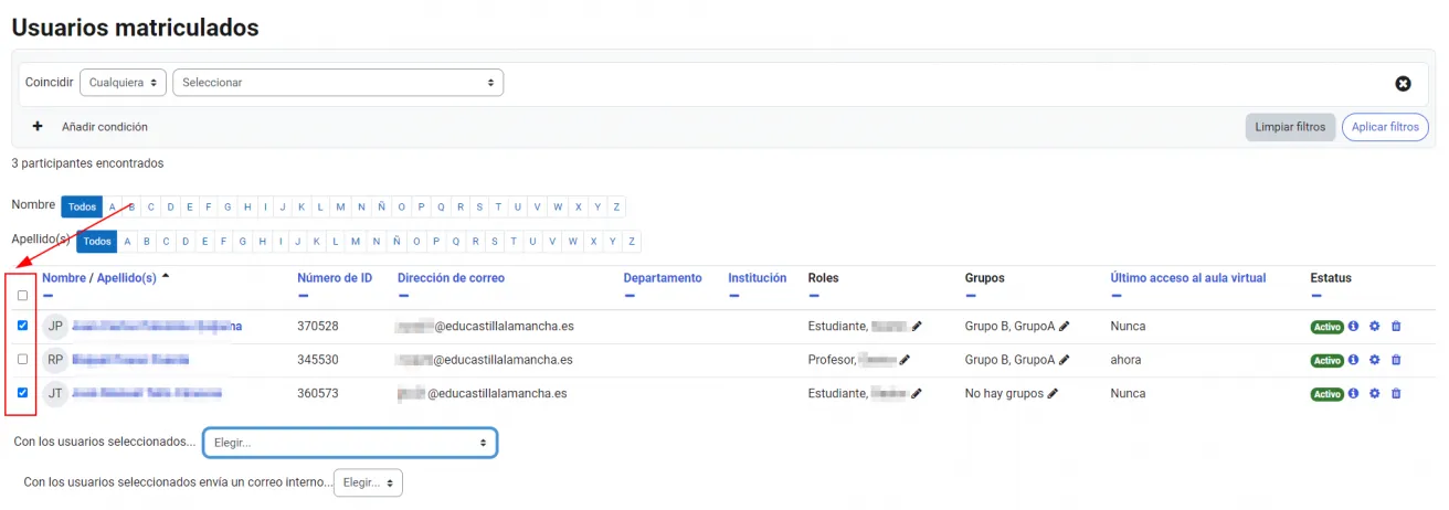 44. Cajón de mensajería. ¿Cómo enviar un mismo mensaje a varios estudiantes? Imagen 1