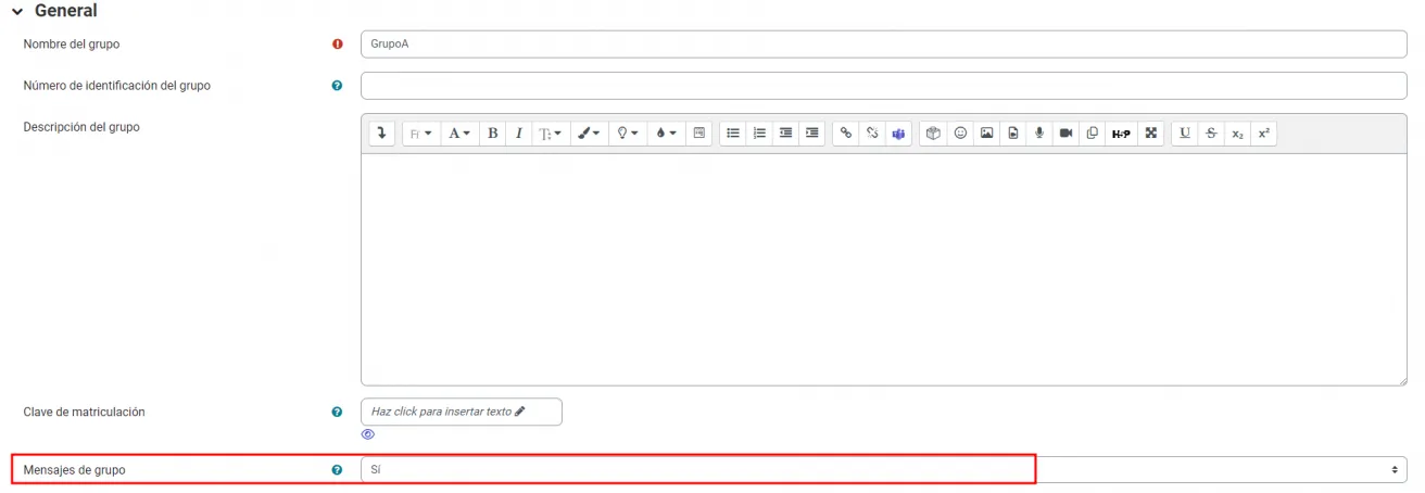 47. Cajón de mensajería: apartado “Grupos” Imagen 2