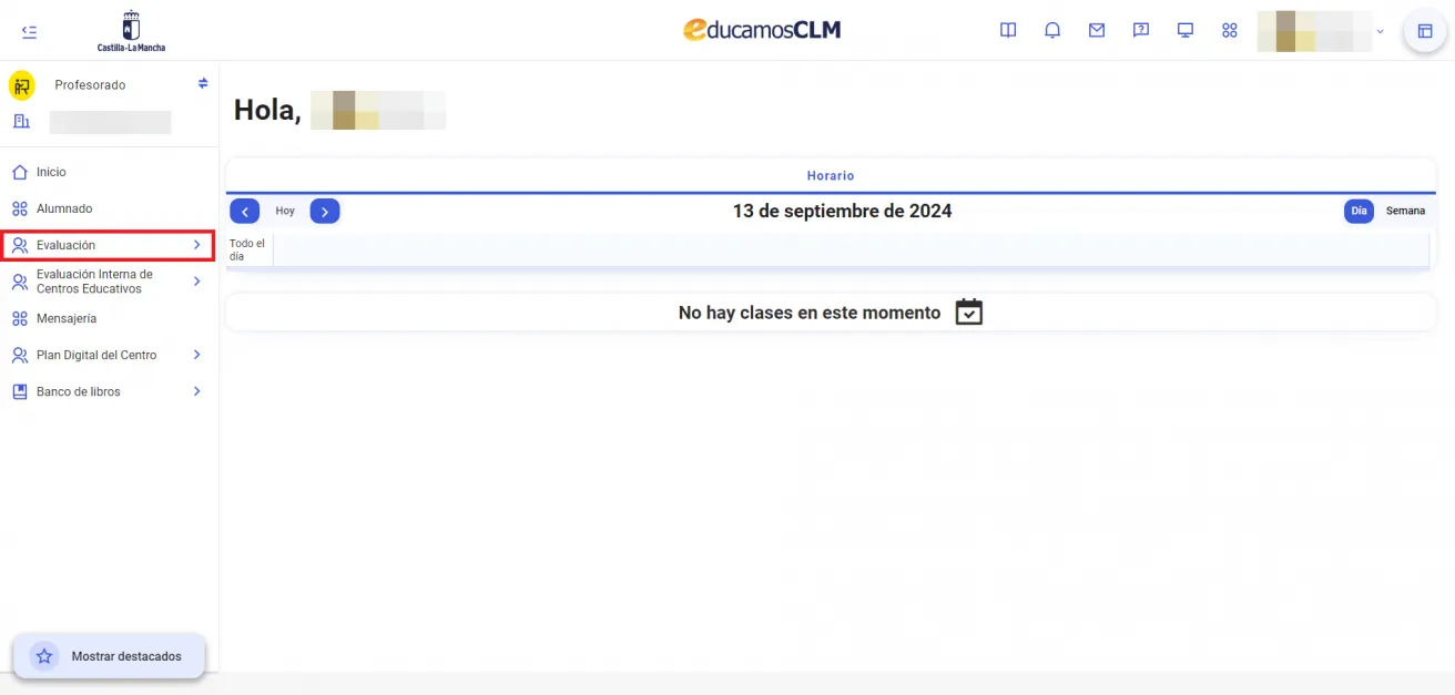 Acceso cuaderno evaluación