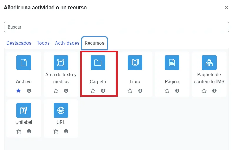 62. ¿Cómo añado una carpeta a mi curso? Imagen 3