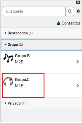 47. Cajón de mensajería: apartado “Grupos” Imagen 4