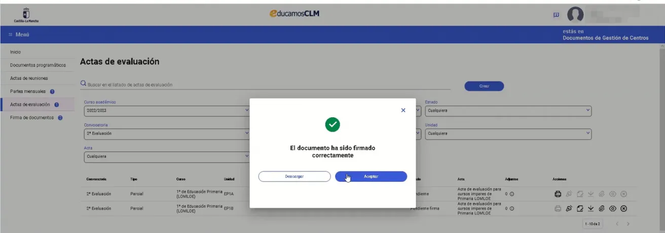 107. ¿Cómo realiza la firma de actas el director o directora? Imagen 6