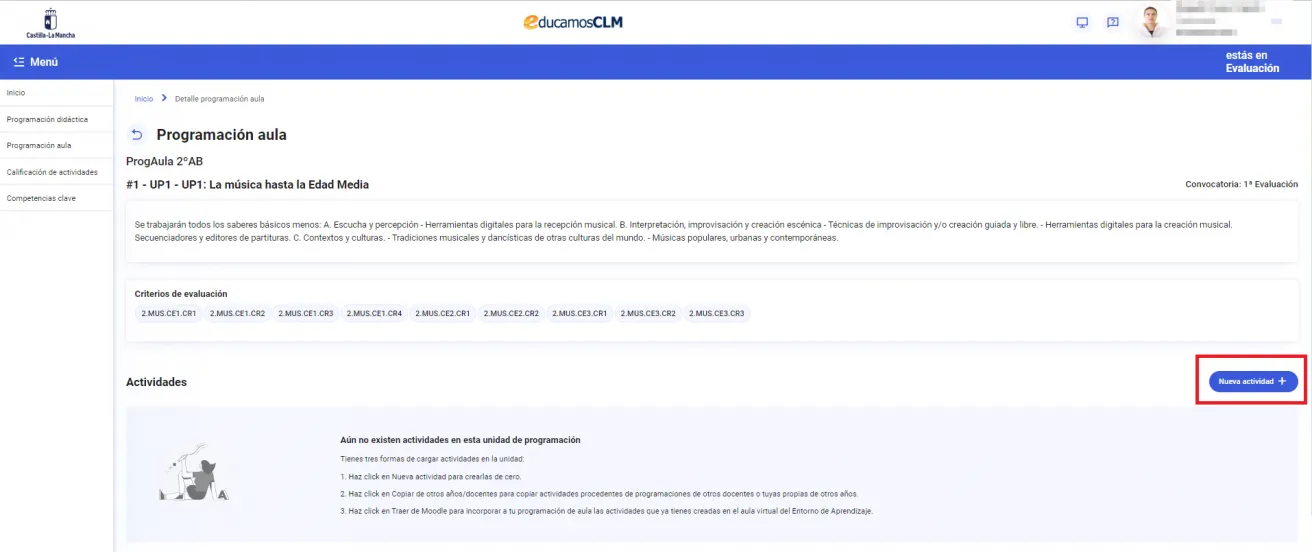37. ¿Cómo incluyo actividades en las unidades de programación? Imagen 4