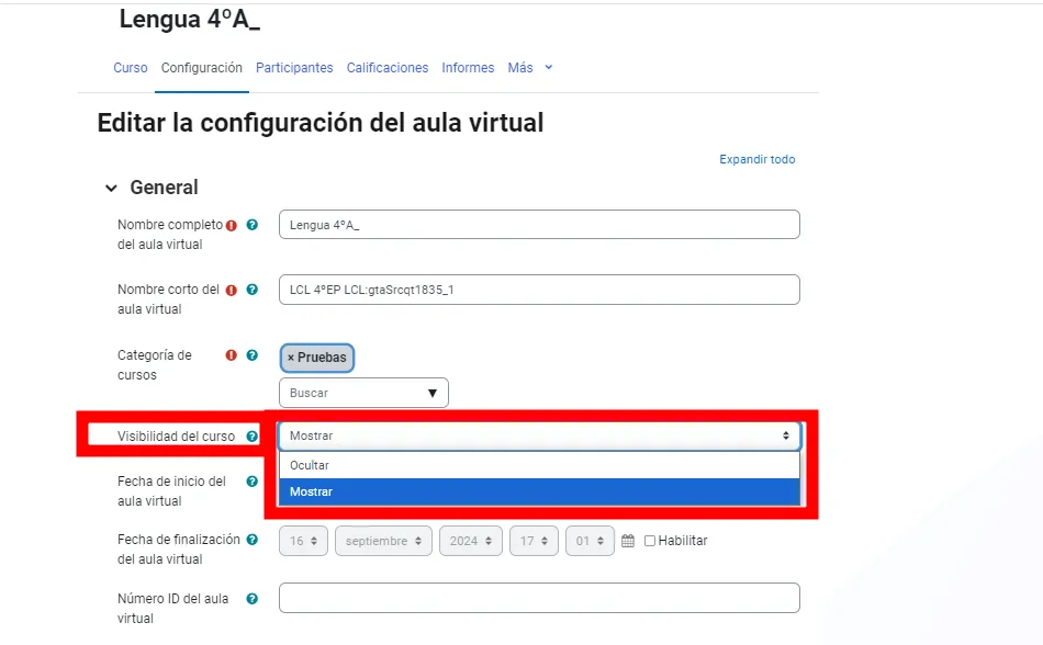 22. ¿Qué significan los candados que aparecen en la columna “Profesorado” y “Alumnado”? Imagen 5