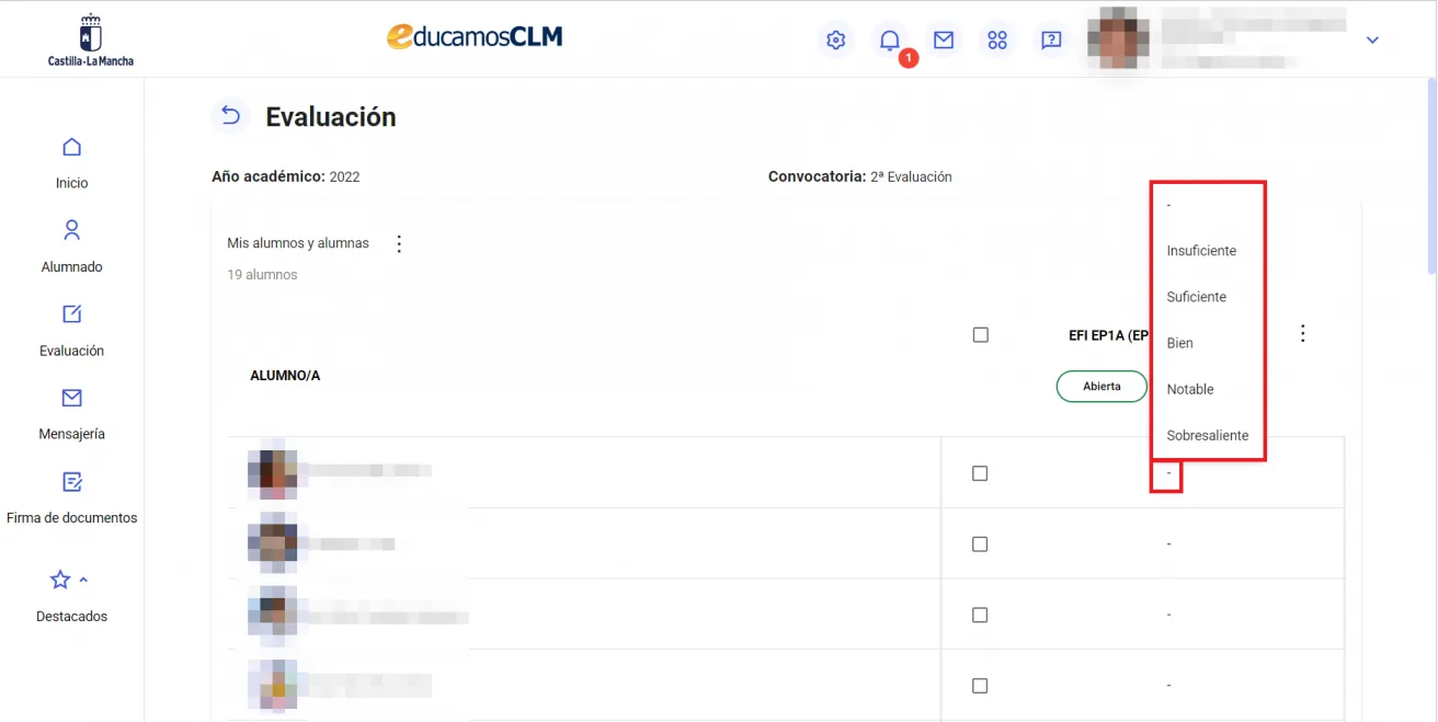 73. No he utilizado el cuaderno de evaluación para evaluar. ¿Puedo introducir las notas desde el escritorio? Imagen 4