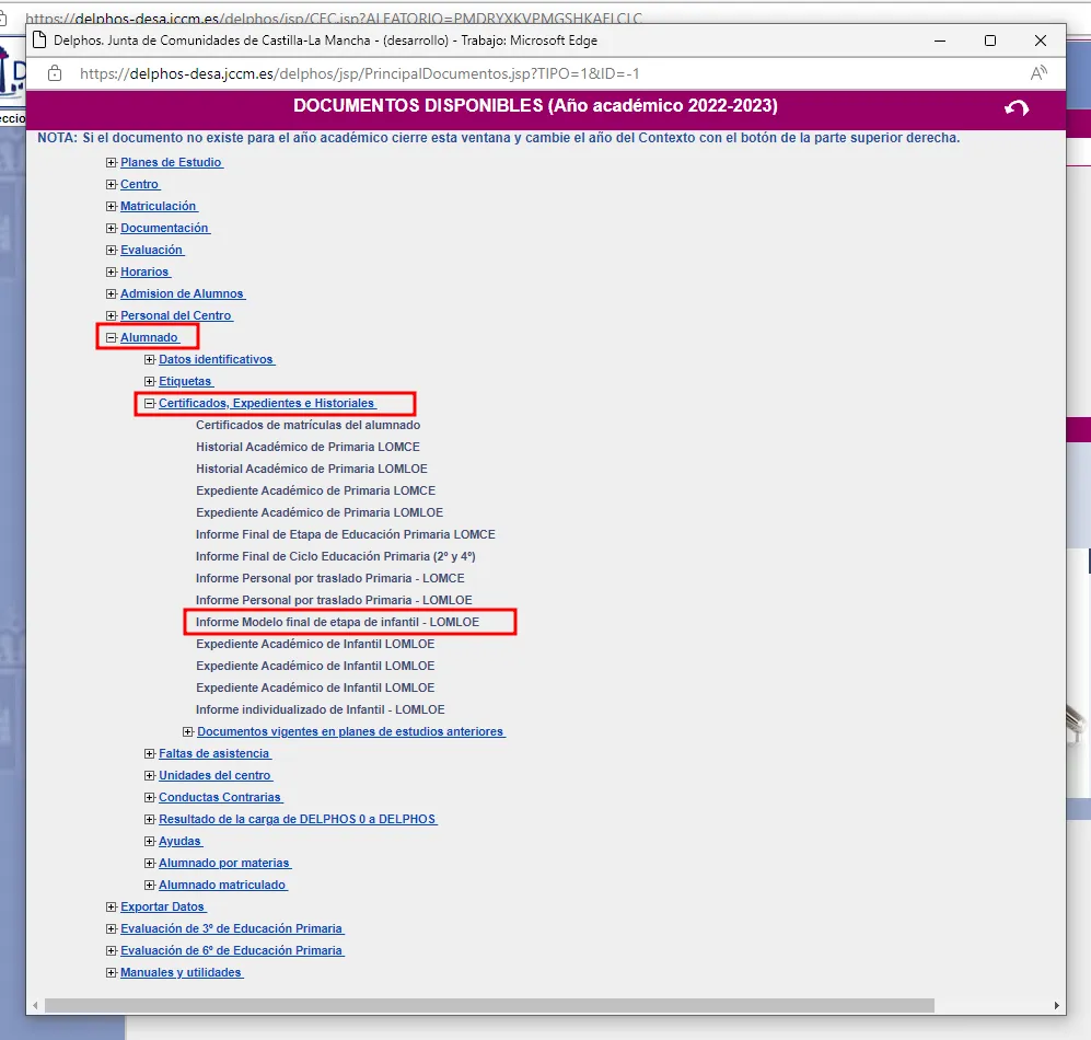 90. ¿Puedo descargarme los informes competenciales de final de ciclo, final de etapa y el consejo orientador desde Gestión Educativa (Delphos)? Con e