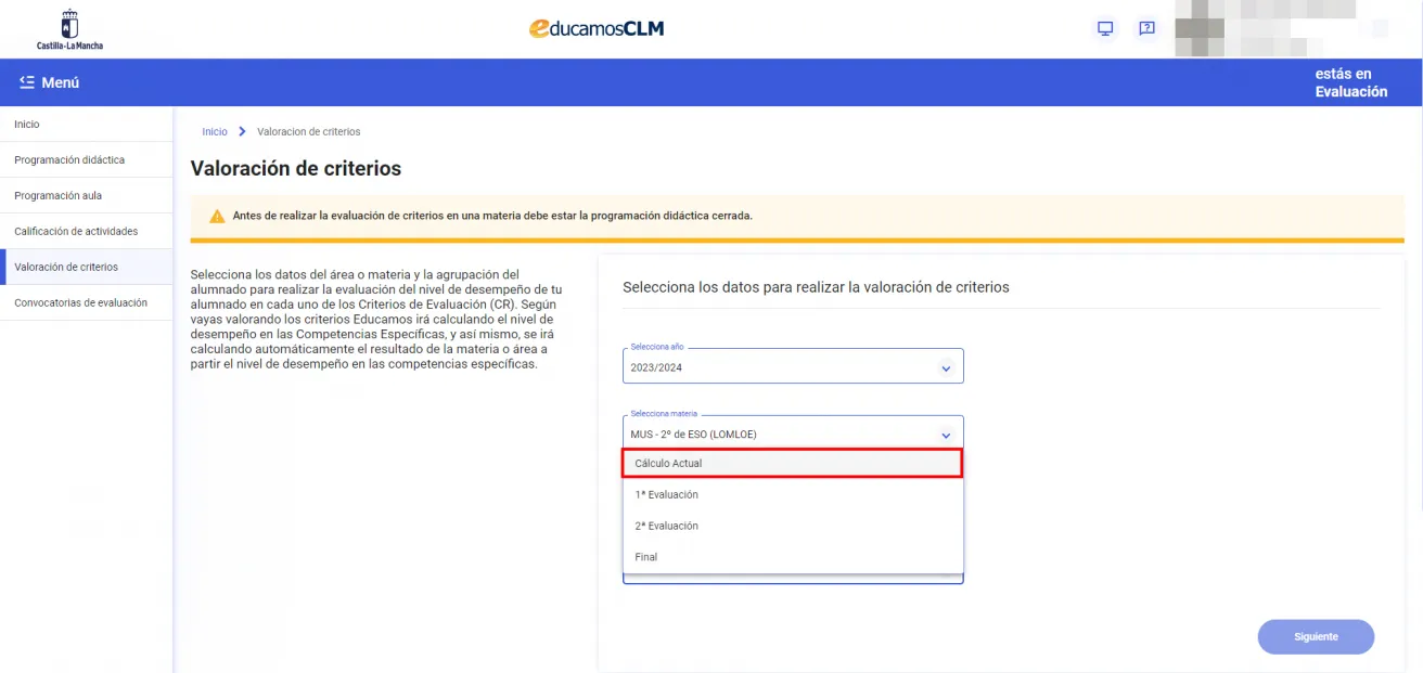 59. ¿Cómo puedo conocer en tiempo real la calificación de los criterios de cada estudiante? Imagen 1