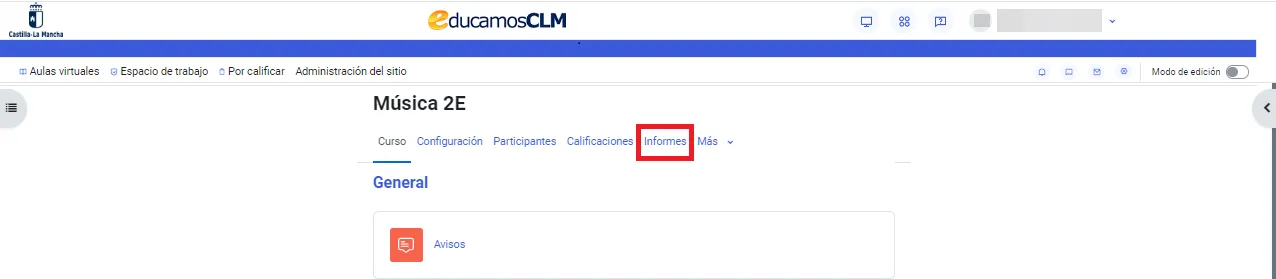 36. ¿Cómo obtengo los informes de actividad de mi alumnado? Imagen 1