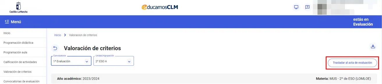 63. ¿Se trasladan directamente los datos del cuaderno de evaluación al acta de evaluación? Imagen 3
