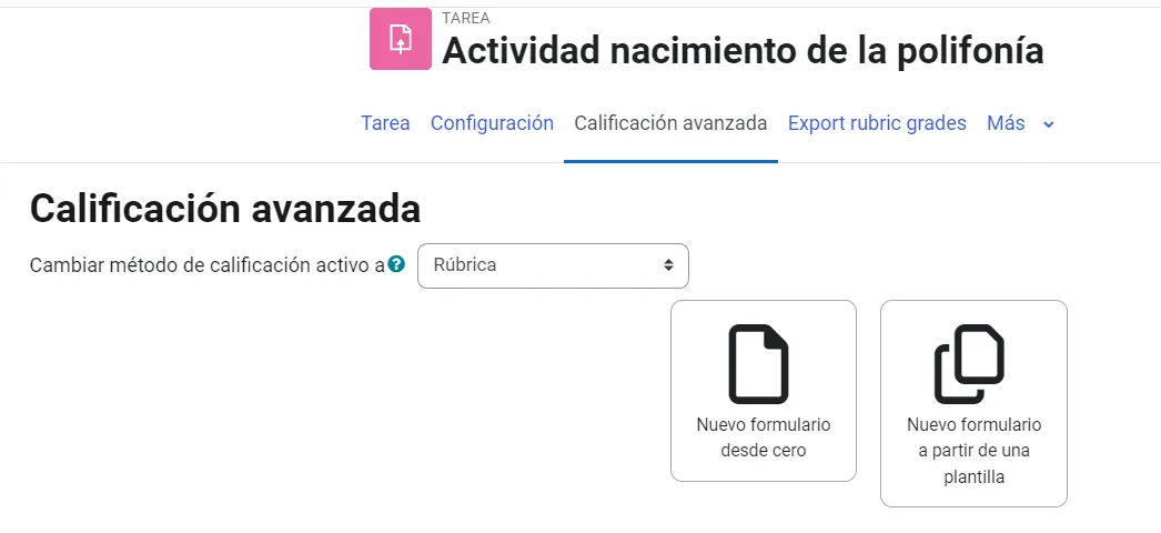 74. ¿Cómo configuro una tarea para calificarla usando rúbricas? Imagen 2