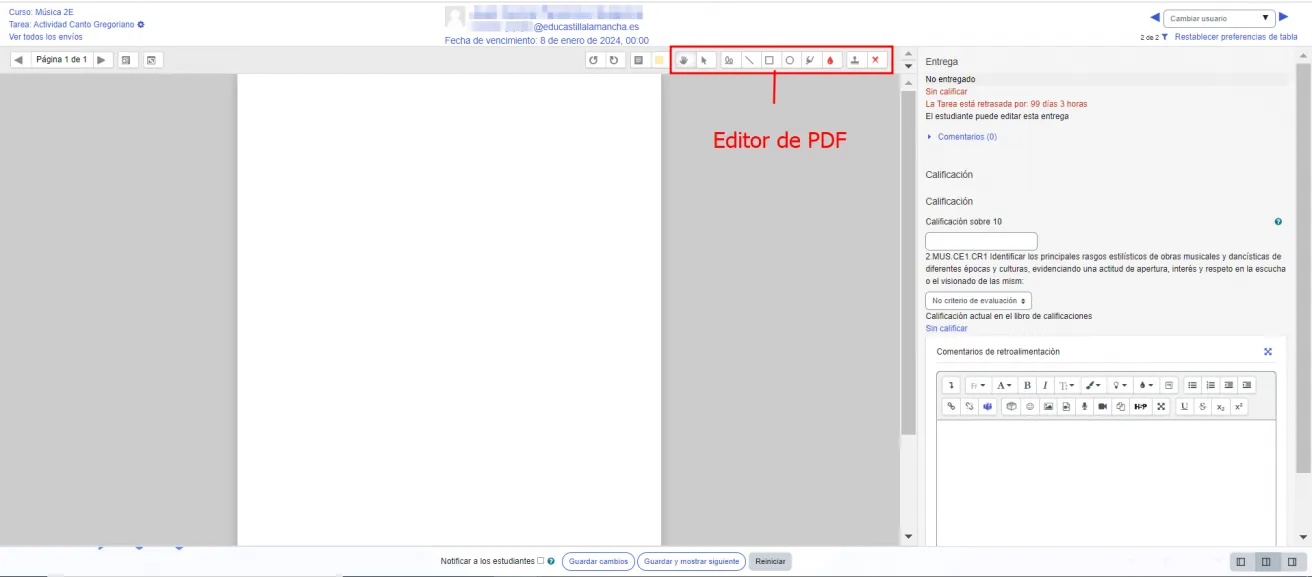 75. ¿Cómo corregir una tarea en PDF sin necesidad de descargarla? Imagen 3