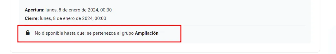 84. ¿Cómo hago para que a una actividad o recurso solo puedan acceder un grupo de participantes (por ejemplo, un grupo de ampliación o refuerzo)? Ima