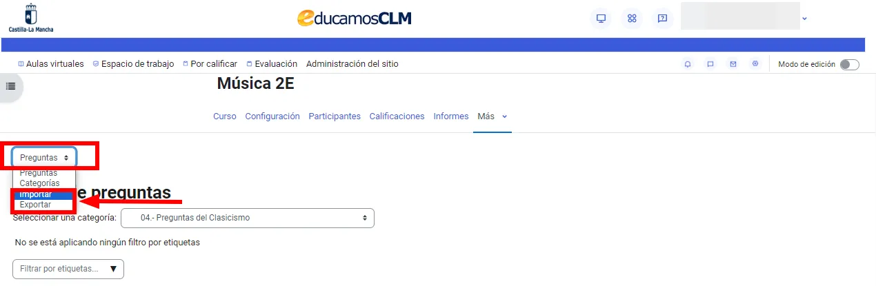 92. ¿Cómo importo y exporto preguntas? Imagen 1