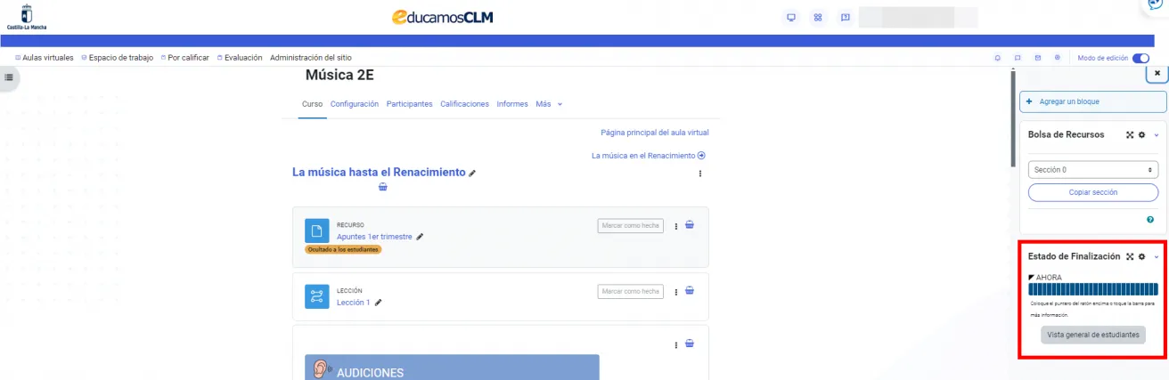 76. ¿Qué herramientas podemos utilizar para contribuir a la planificación de entrega de tareas del alumnado y realizar el seguimiento del mismo? Imag