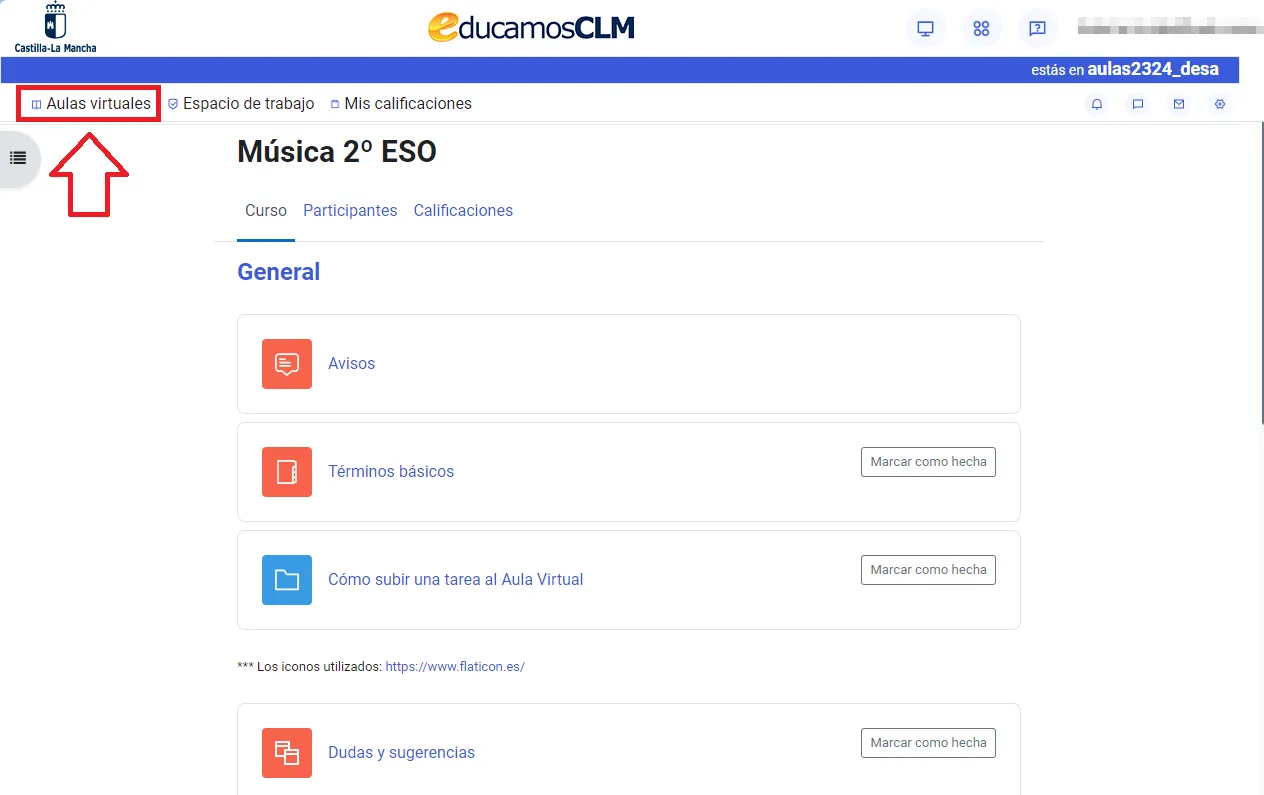 3. ¿Cómo veo mis aulas virtuales? Imagen 2