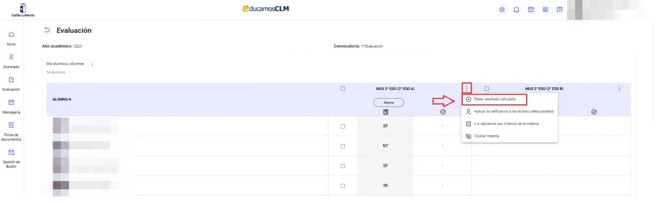63. ¿Se trasladan directamente los datos del cuaderno de evaluación al acta de evaluación? Imagen 7