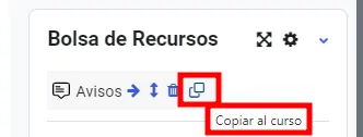 40. ¿Cómo copio los recursos entre mis cursos? Bolsa de recursos. Imagen 3