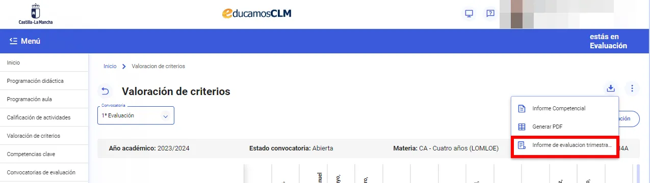 67. ¿Qué informe me ofrece el cuaderno de evaluación como tutor de Infantil y dónde puedo descargarlo? Imagen 2