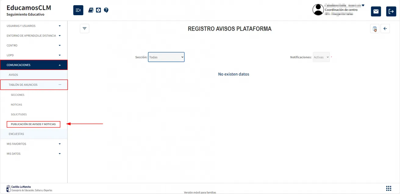 ¿Cómo reflejar noticias en el tablón de anuncios? Imagen 1