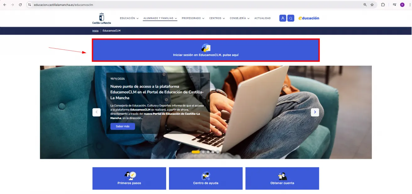 Acceso a EducamosCLM Portal JCCM